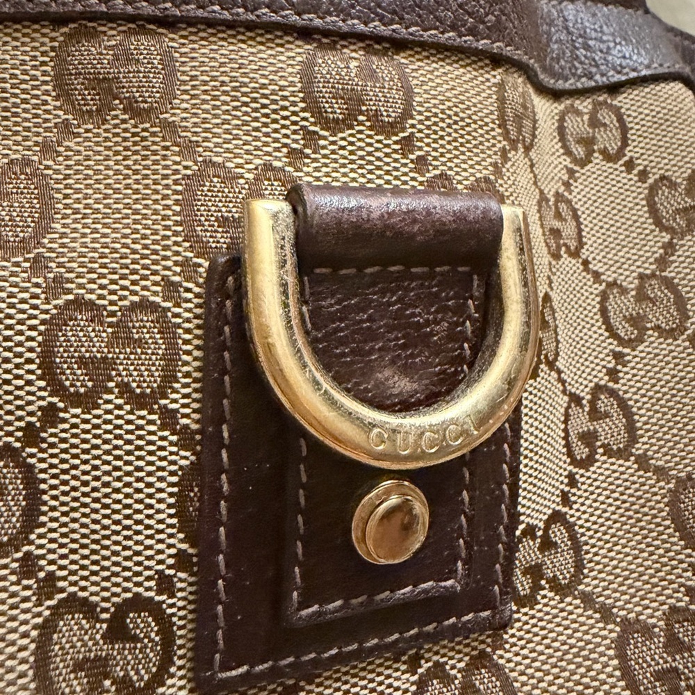 Gucci Abbey GG Canvas Monogram Tote Bag with COA - Picture 15 of 17